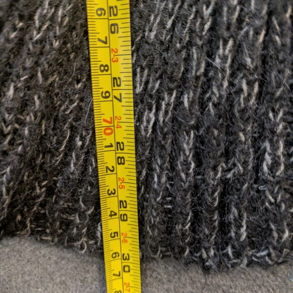 Forla Paris M Cardigan Black Wool Mohair Ruffle Rose Embellished Fairy Core Boho - Picture 13 of 14